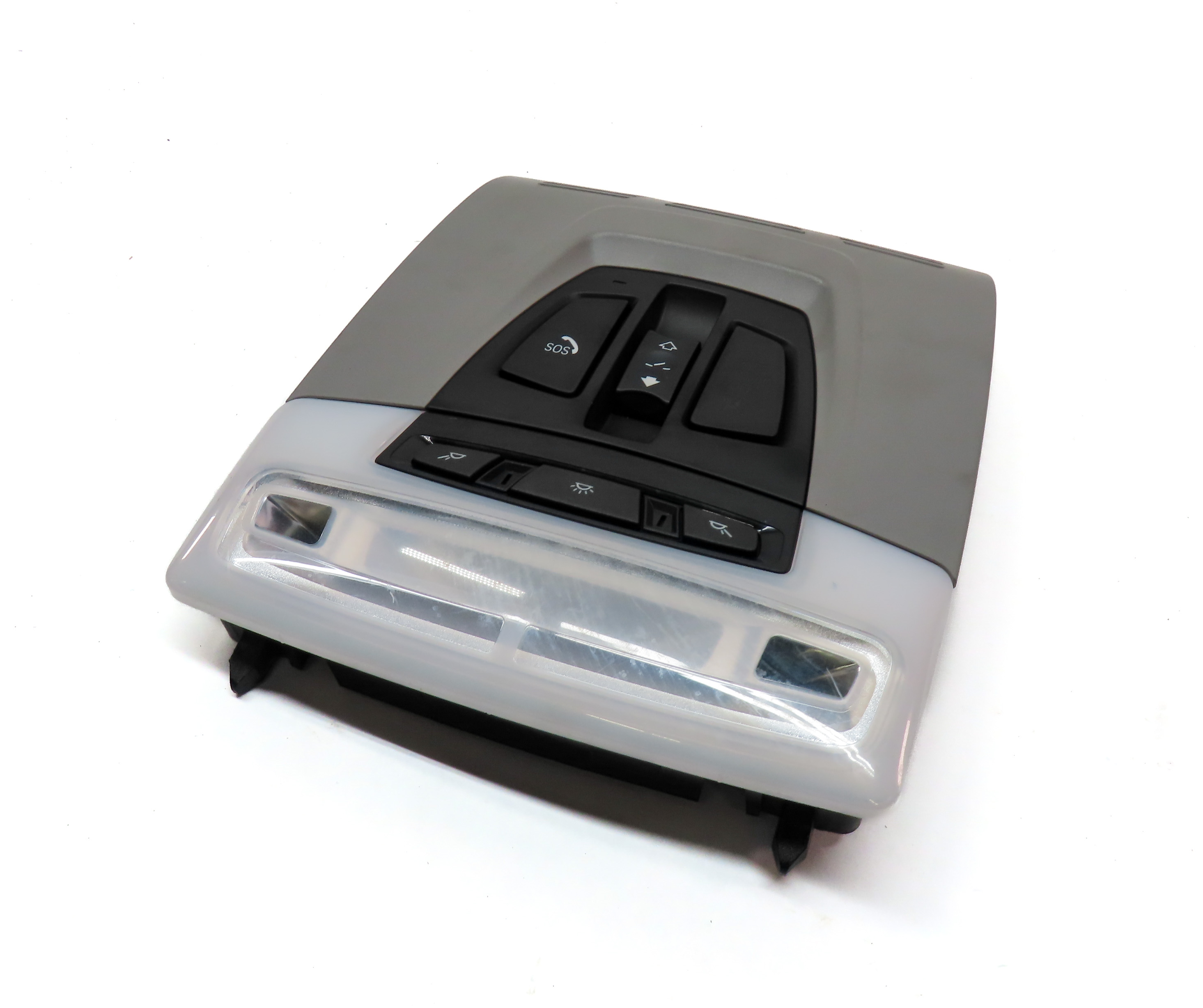 2014 BMW X5 (F15) FRONT CENTER ROOF PRIMARY DOMELIGHT DOME LIGHT ASSEMBLY (Gray) — exact item pictured